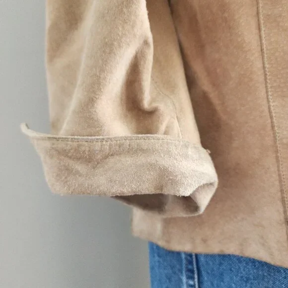 Vintage Valerie Stevens Suede Tan Jacket Size: 1X - Picture 9 of 16
